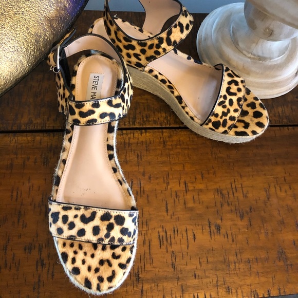 Steve Madden Shoes - Steve Madden leopard wedge espadrille sandals